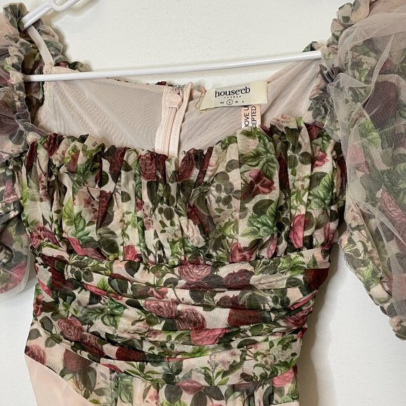 House of CB Nina Floral Mesh Bodysuit - Picture 6 of 8